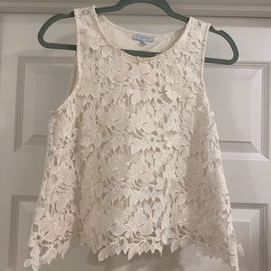 Adorable lace eyelet tank top